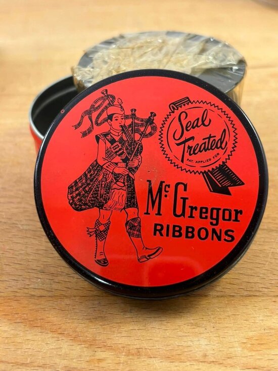 McGregor Other - Vintage McGregor Teletype Ribbon Black Heavy Seal-Treated Tin NOS Original Ribbo